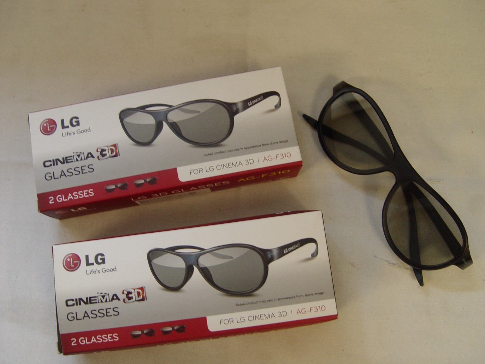 LG Cinema 3D Glasses  AG-F310(X2) Bundle (New) 2 Boxes Total of 4 Pair Glasses