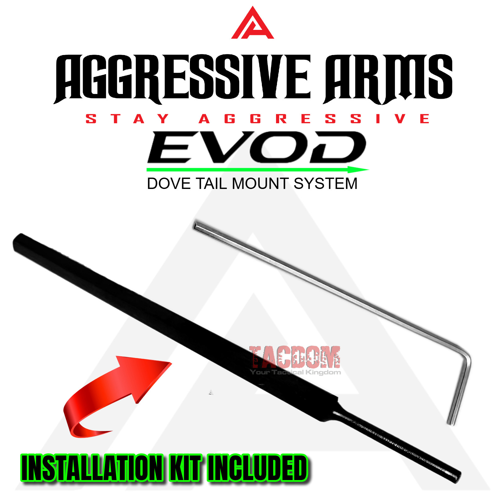AGGRESSIVE ARMS EVOD DOVE MOUNT SYSTEM for GLOCK RMSc Slide Sight OPTICS Adapter