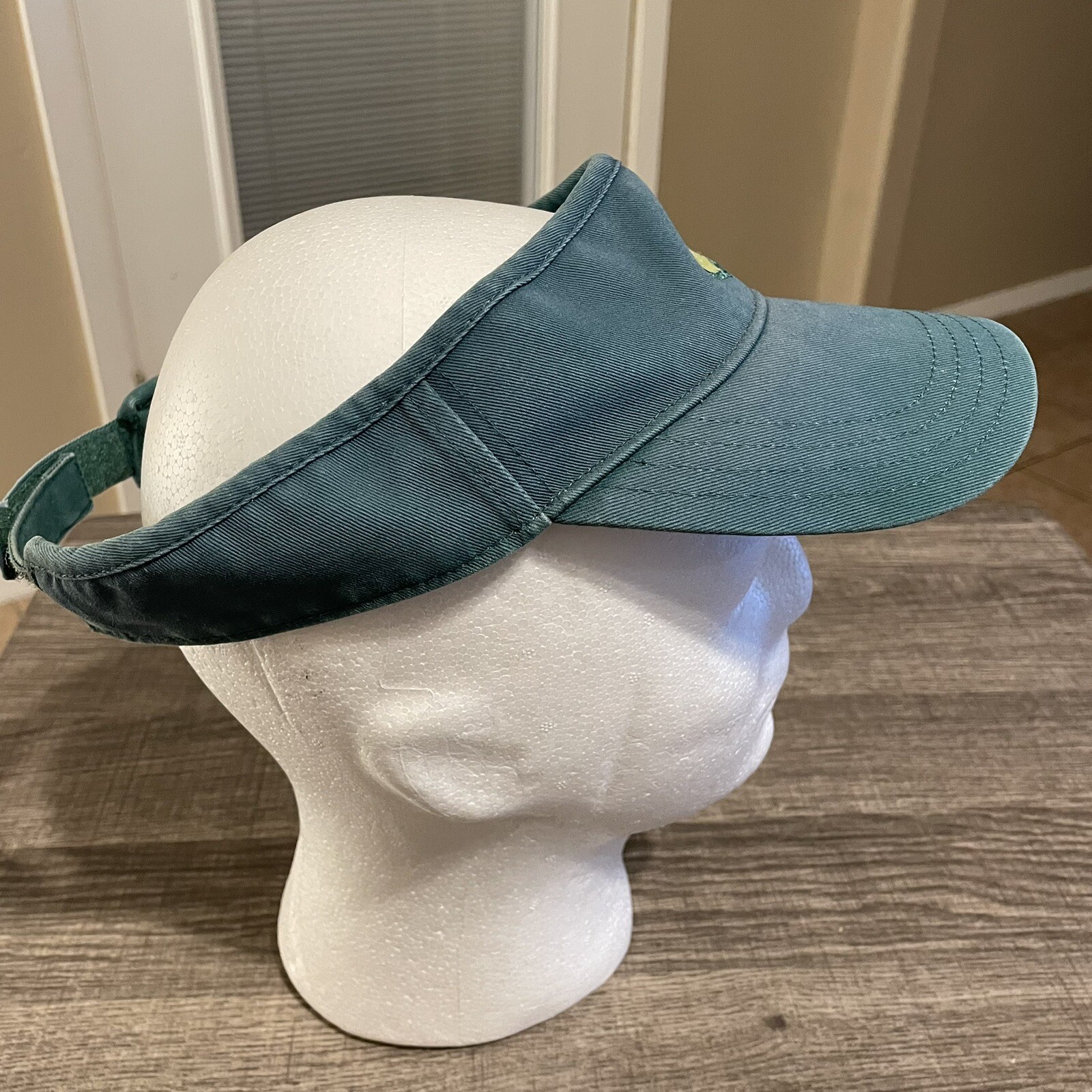 Masters Golf American Needle Adjustable Strap Green Visor Hat Augusta