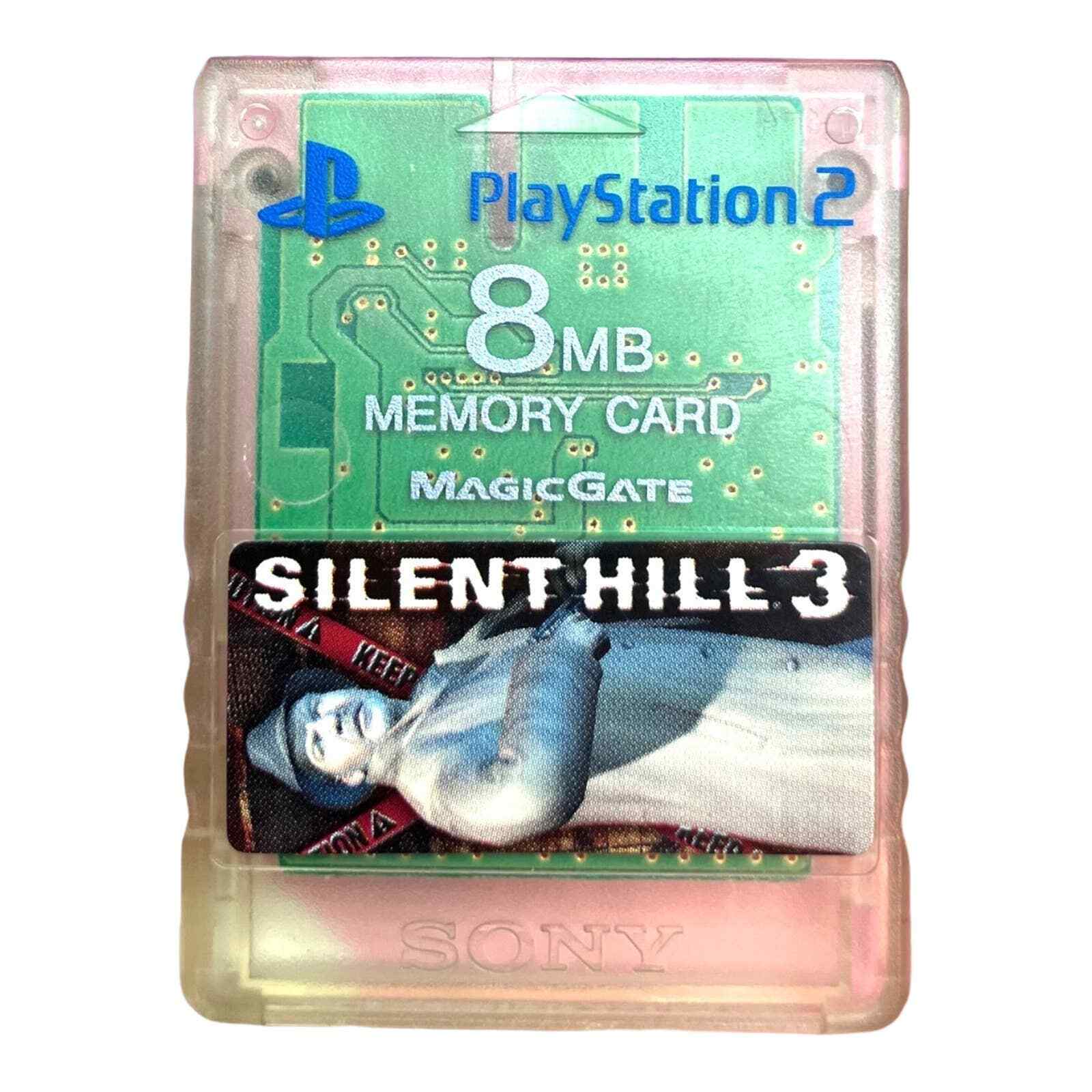 Sony OEM Playstation 2 PS2 MagicGate Memory Card with Rare Silent Hill 3 Sticker