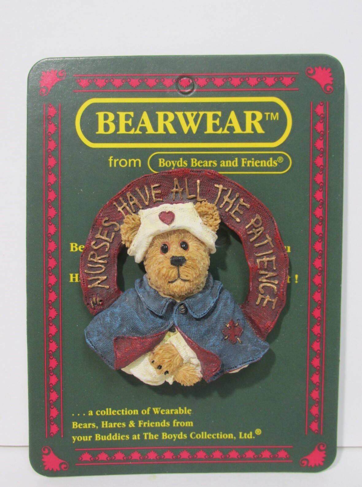 Boyd's Florence Gentlecare...Touching Lives * Bearwear Pin * New, Mint Condition