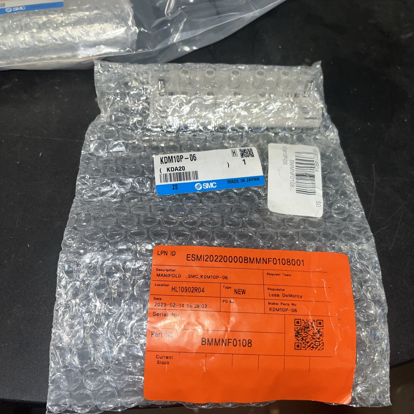 SMC Valve, #KDM10P-06, Same Day Shipping, New Open Box, LG-896
