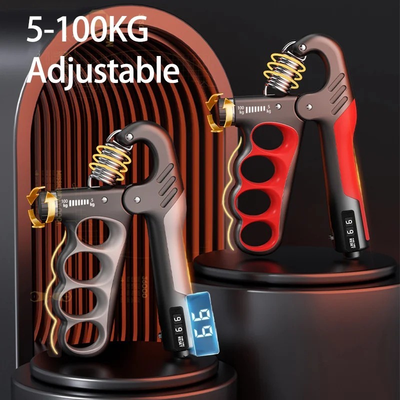 Hand Grip Strength Power Trainer Gripper Strengthener Adjustable Gym Exerciser