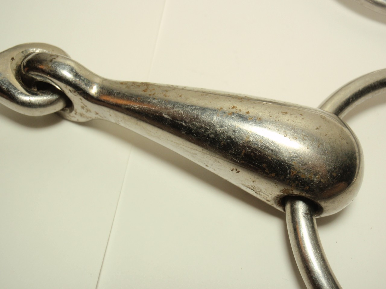 Lot 3 Equine Loose Single Joint Snaffle Ring Bit *USED*