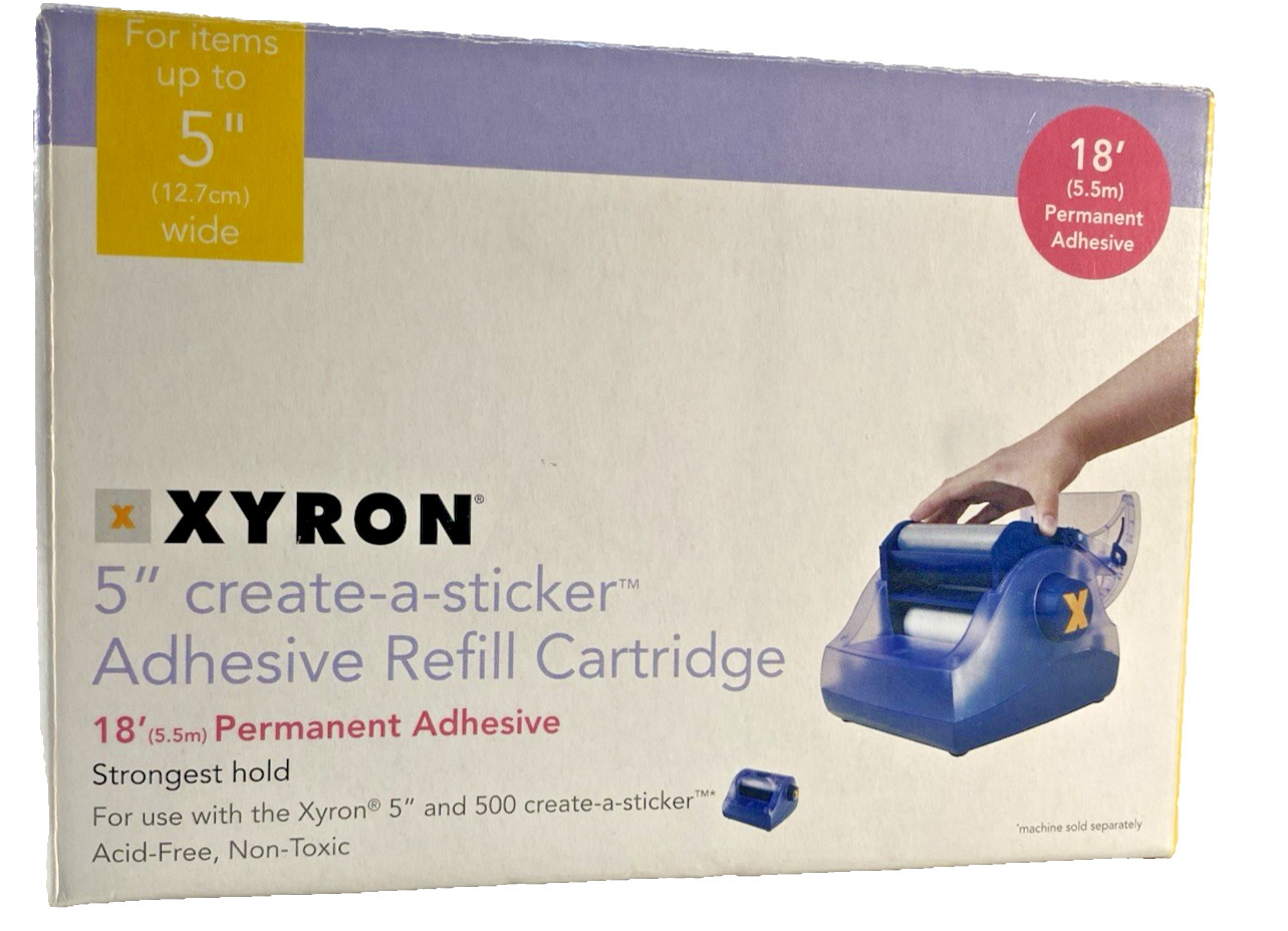 Xyron Create-A-Sticker 5 Inch Sticker Maker w/ New Sealed Refill Bundle