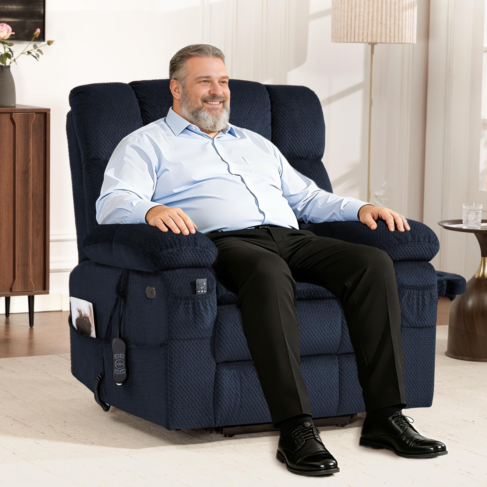 Power Lift Recliner Chair for Elderly with Adjustable Headrest,Oversized Extra