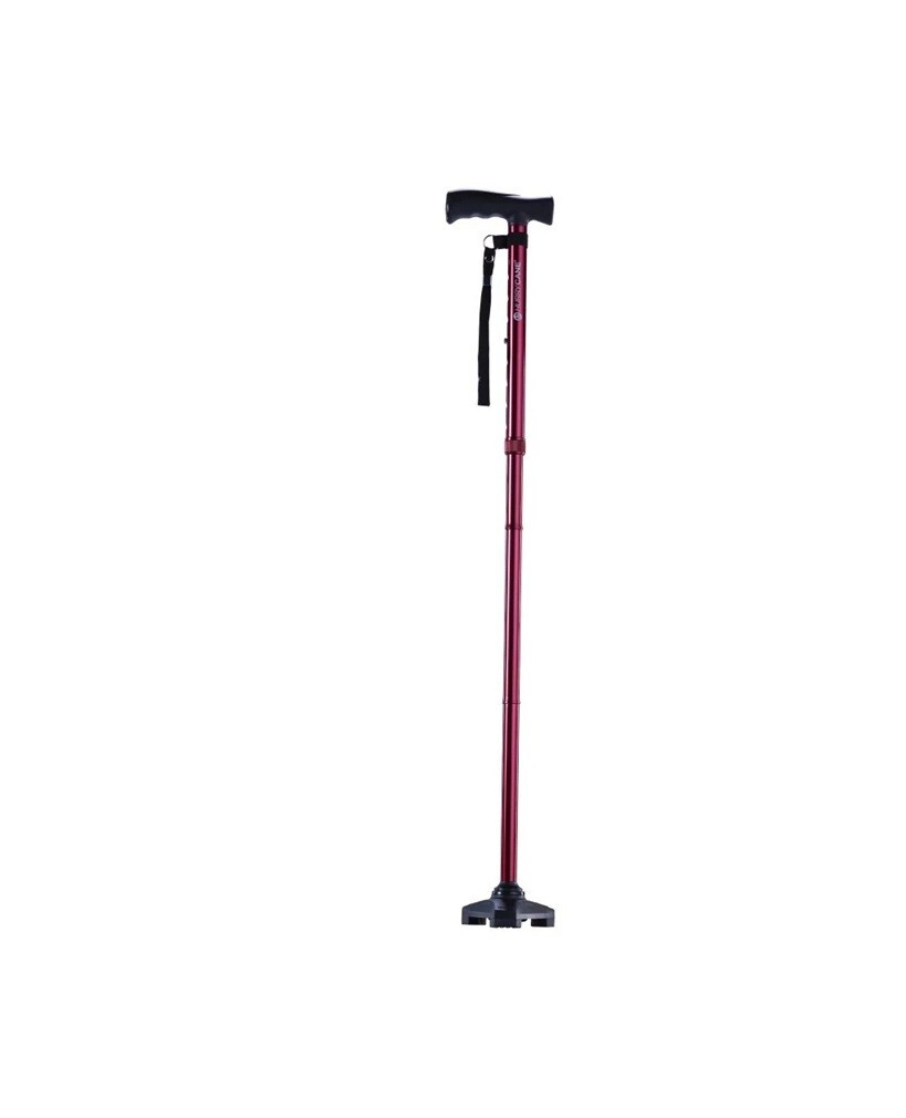 Drive Medical HurryCane Freedom Edition Foldable Cane with T Handle, Red (NEW)