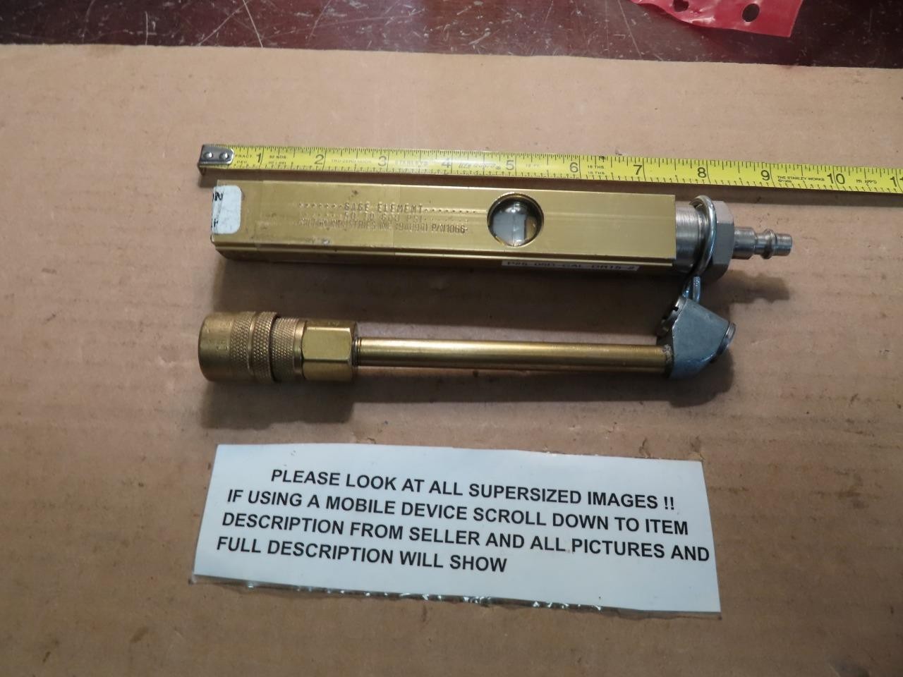 Milton Industries 1066 tire pressure gauge 50-600 PSi AIR CHUCK HIGH PSI CAL
