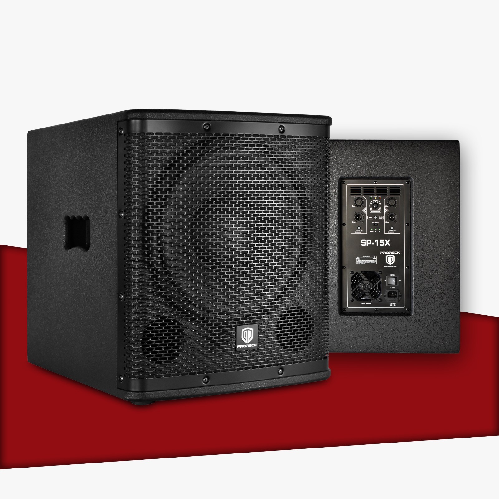 PRORECK SP-15X 15 inch Active PA Subwoofer 2000 Watts Class D DSP Audio Woofer