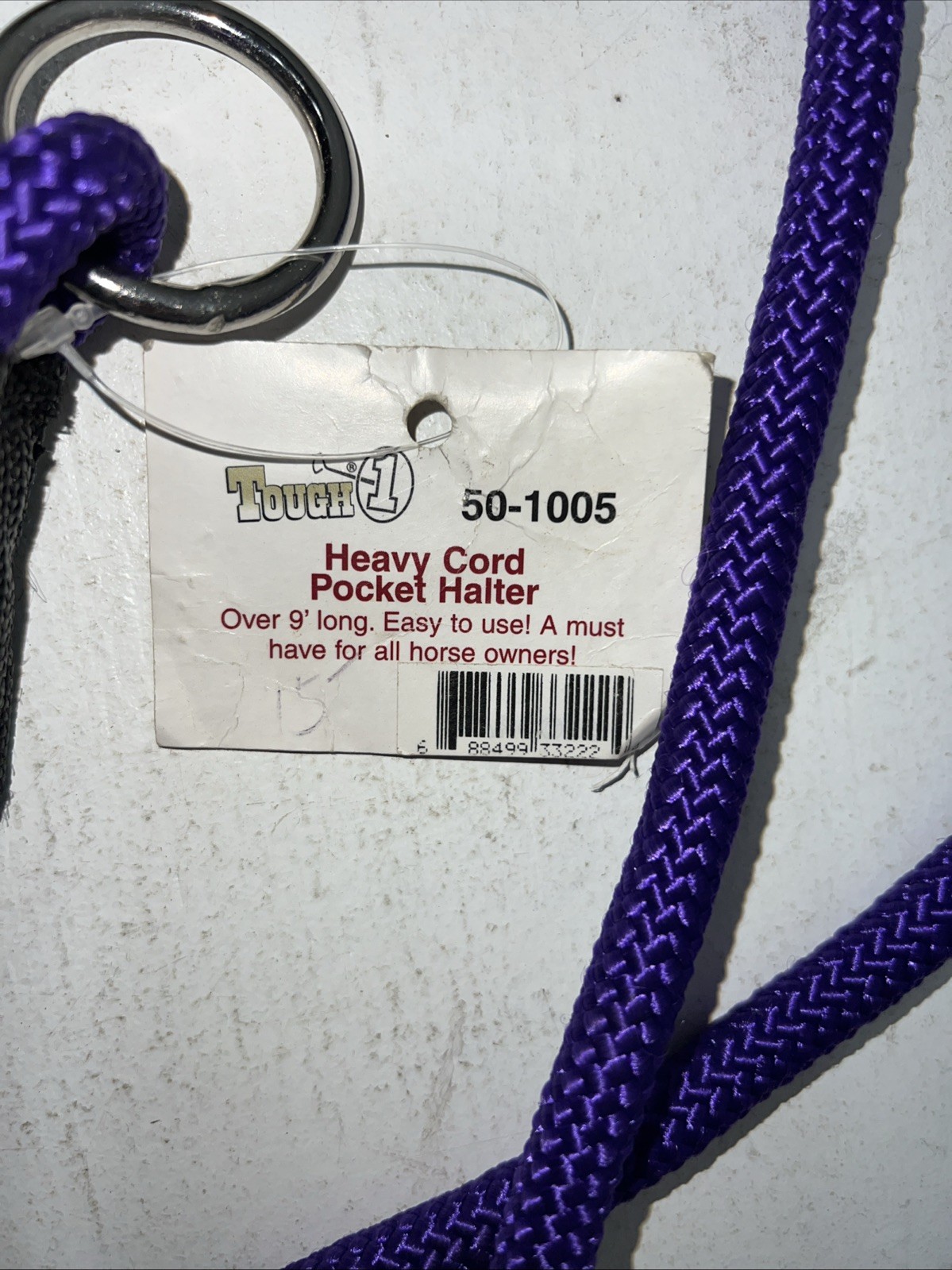 New Tough 1 Purple Heavy Cord Pocket Halter #50-1005 H-501