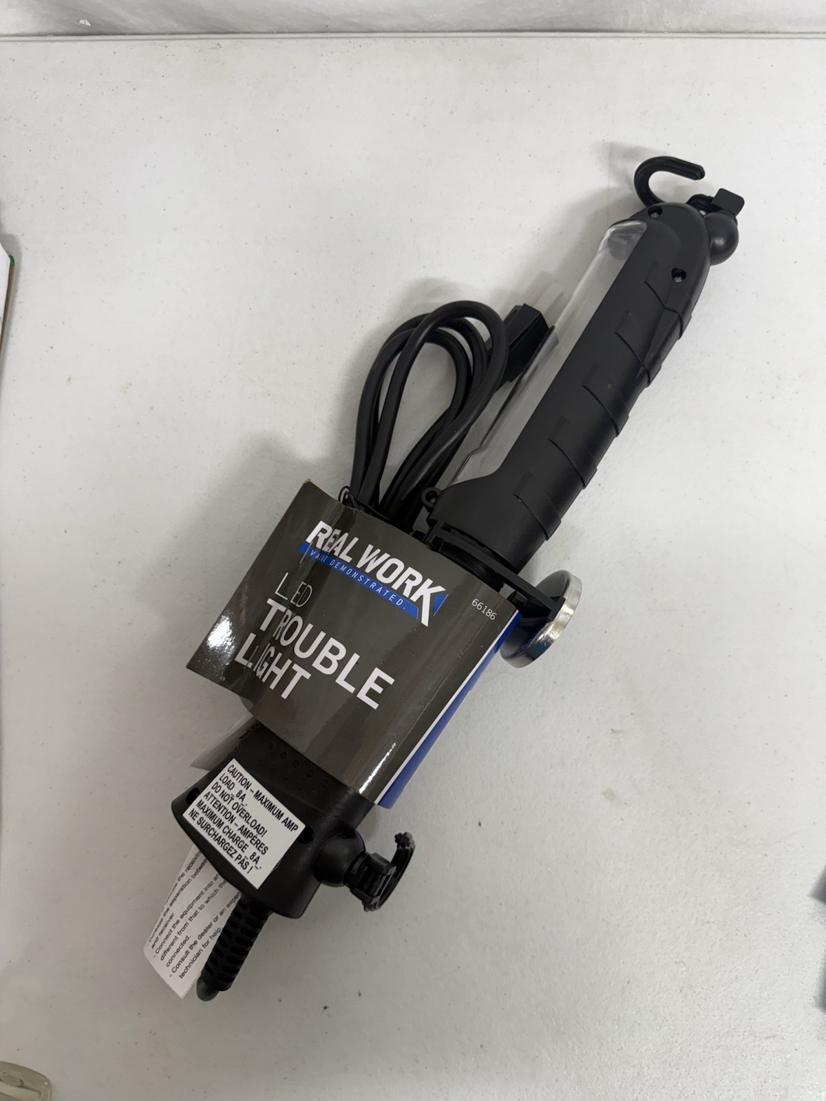 RealWork LED Trouble/Work Light 500 Lumen, Magnetic 360 Swivel W/Hook “Dad Gift”