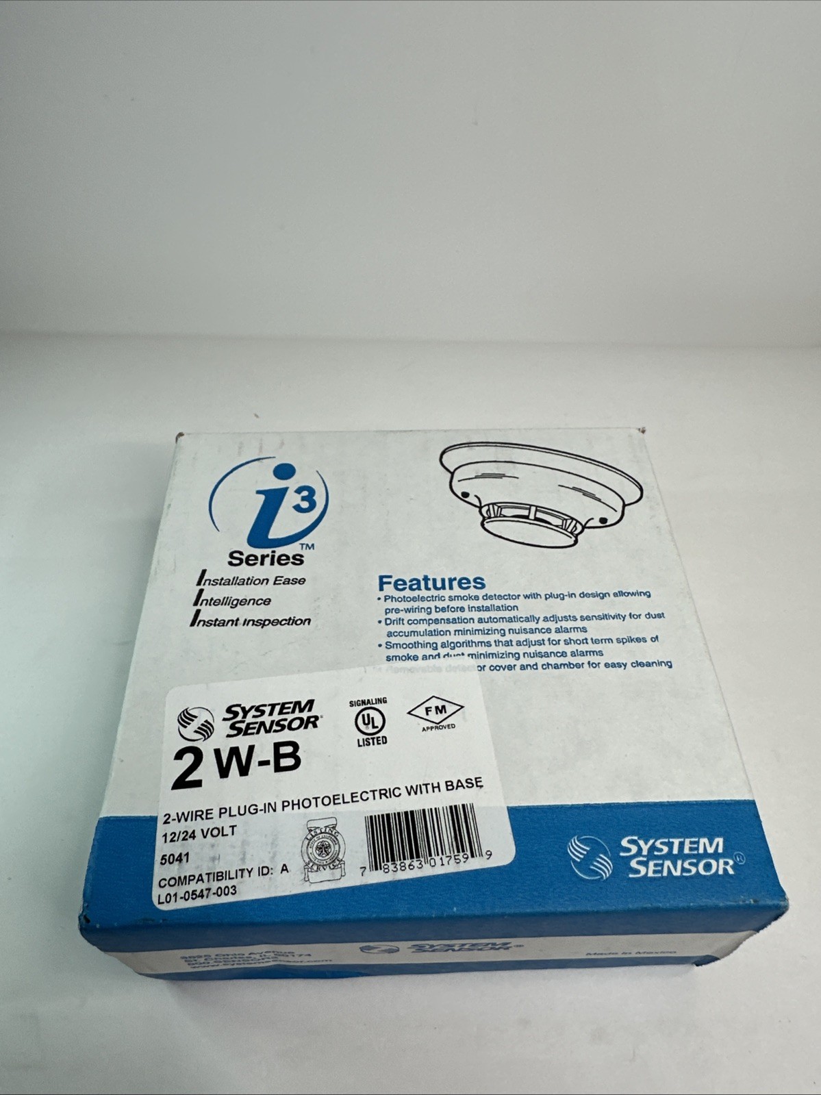 System Sensor 2W-B Smoke Detector 2-Wire, White