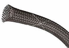 1/2" Black Flame-Retardant Mesh Sleeving - (25 ft. spool)
