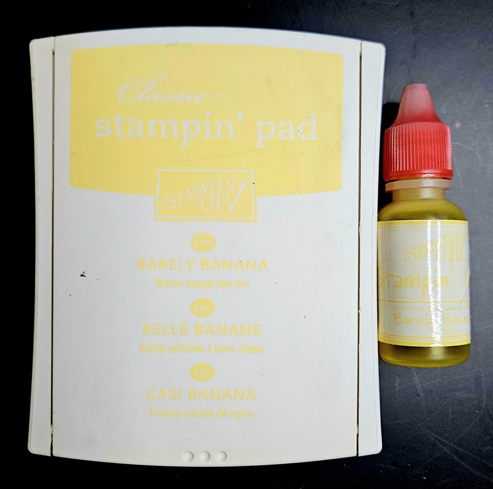 BARELY BANANA Stampin' Up! Ink Pad & Reinker Refill Yellow Pastel Color su12