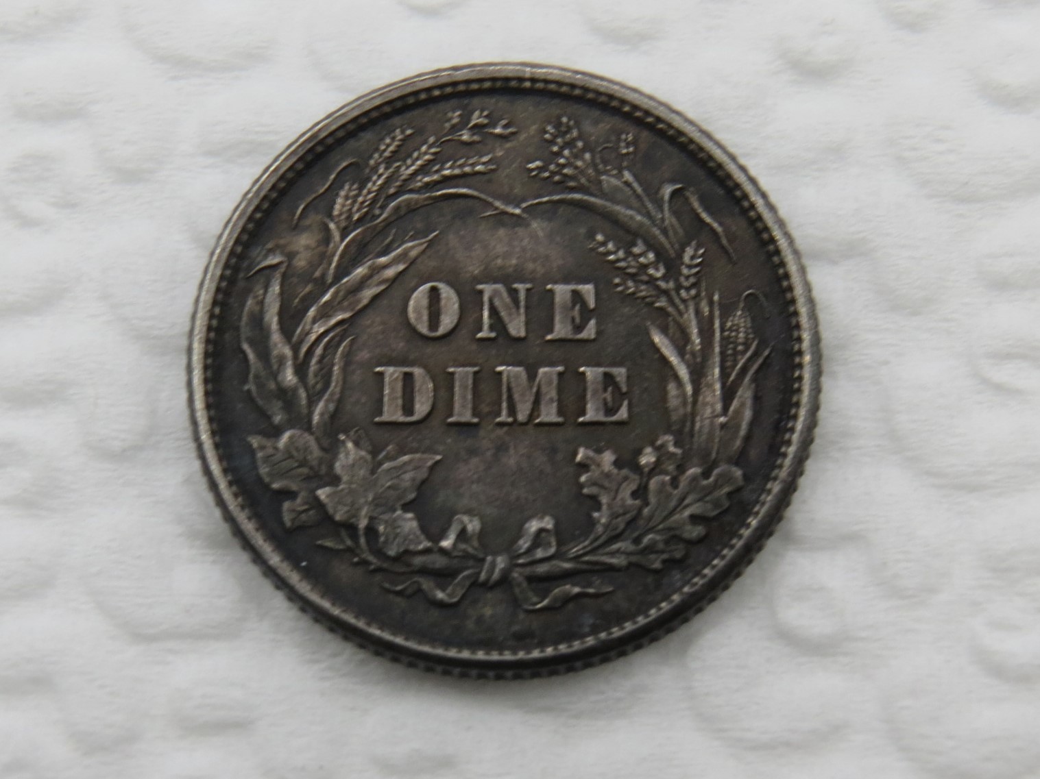 1892 P Barber Dime - AU - Beautiful Dark Toning - Sharp Strike