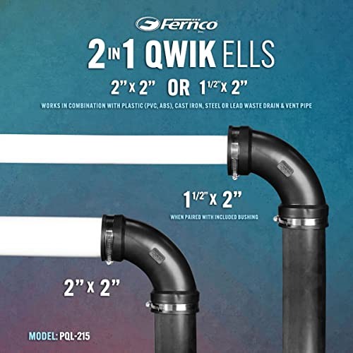 2" Flexible PVC 90-Degree Elbow Includes Optional 1.5" Reducer Bushing for