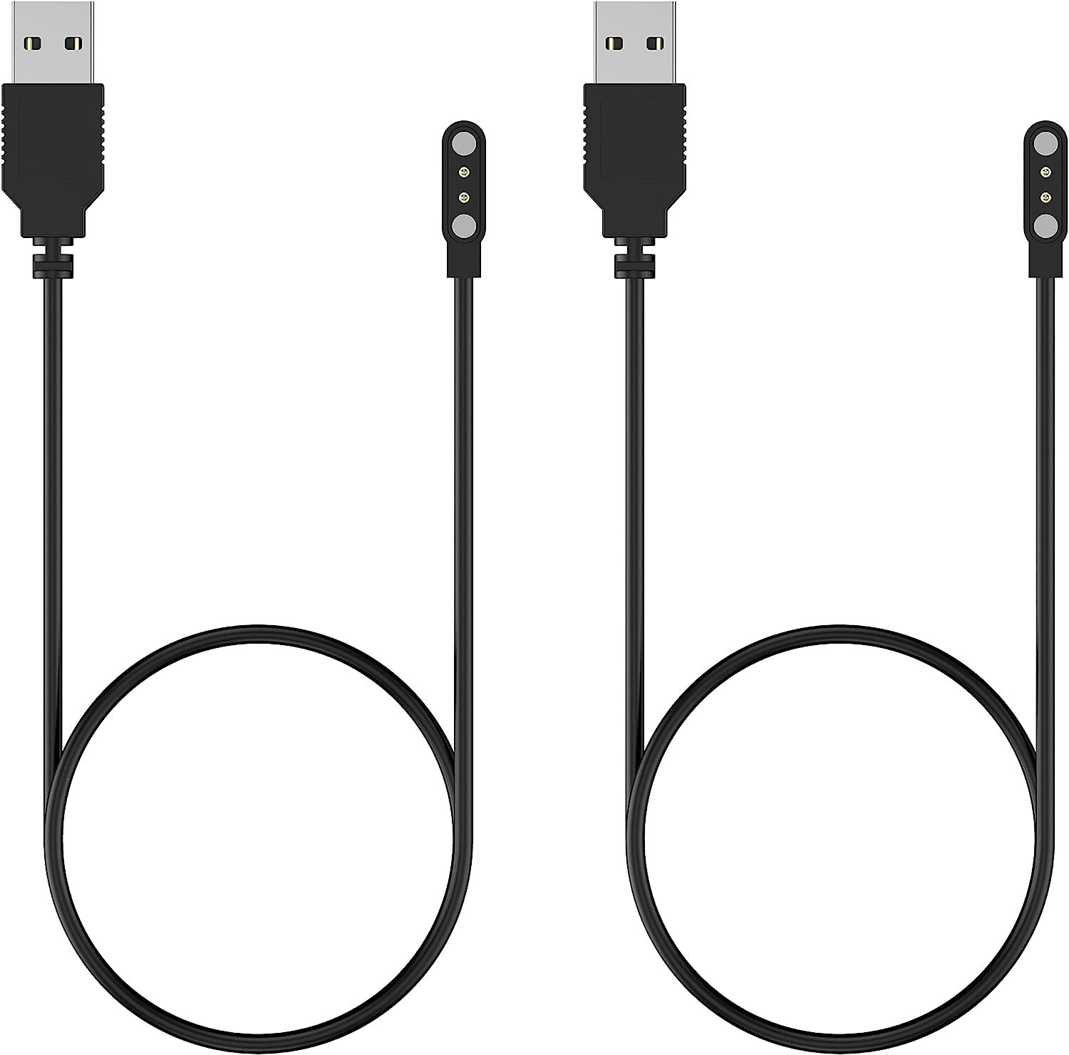 SMART WATCH CHARGER CABLE Magnetic USB 2-Pack Compatible Popglory P66 Portable