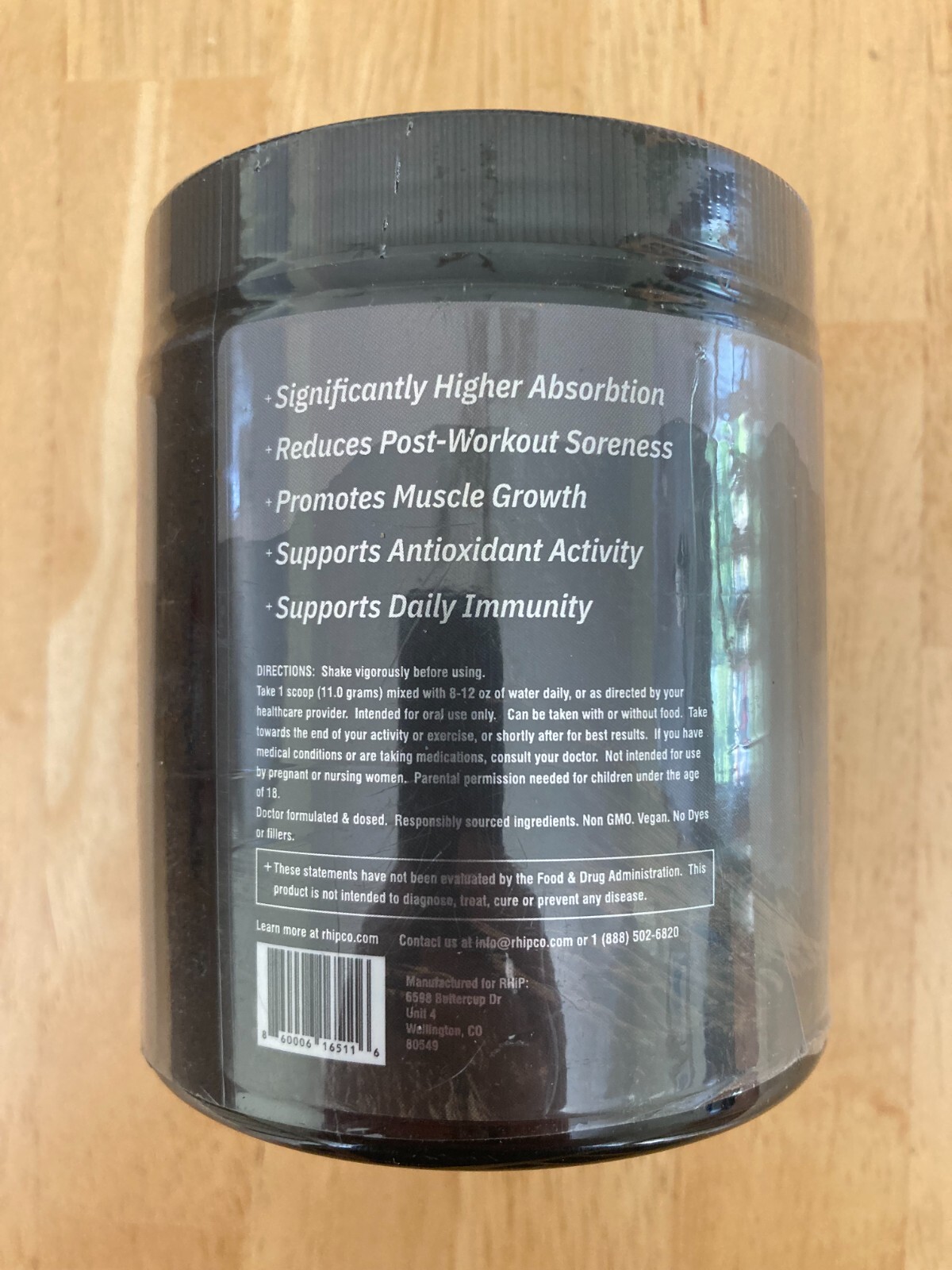 Rhip Recovery Amino Acids Muscle DOMS 30 Serv. 11.6 oz. Blood Orange flavor