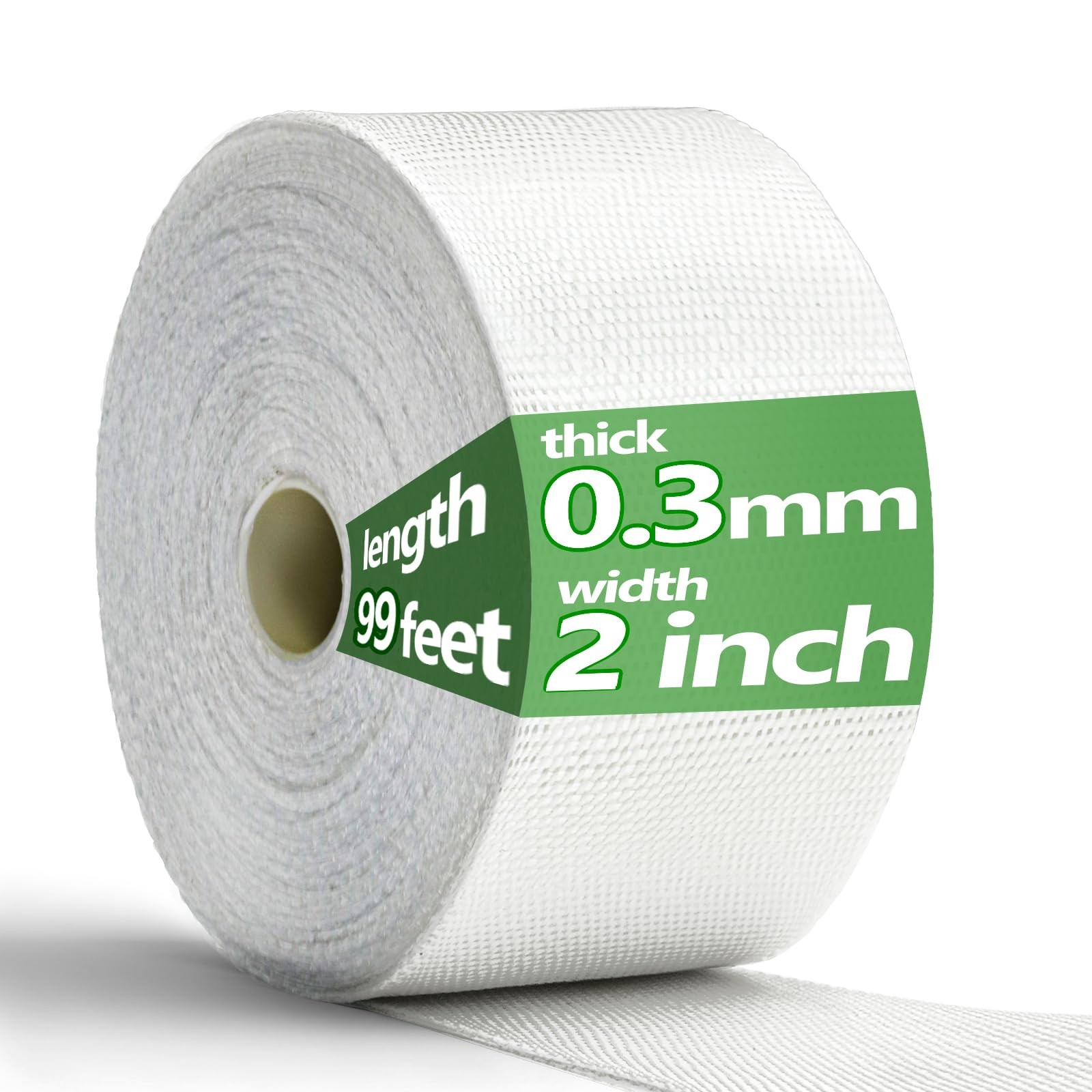 Fiberglass Cloth Roll, 2 Inch x 99 Feet, 0.3mm Thick Woven Roving Fiberglass ...
