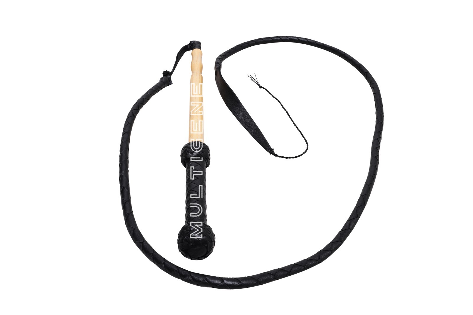 Handmade Black Leather Indiana Jones Style Bullwhip Cowhide Leather Bullwhip