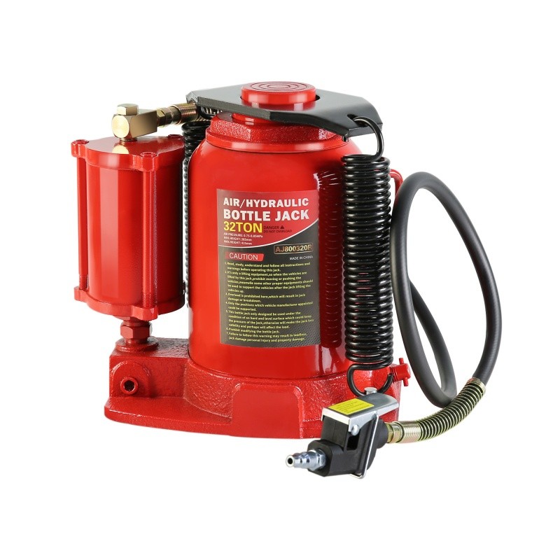 Air Hydraulic Bottle Jack, 32T Red Manual Truck RV Repair Automotive Lift Tools
