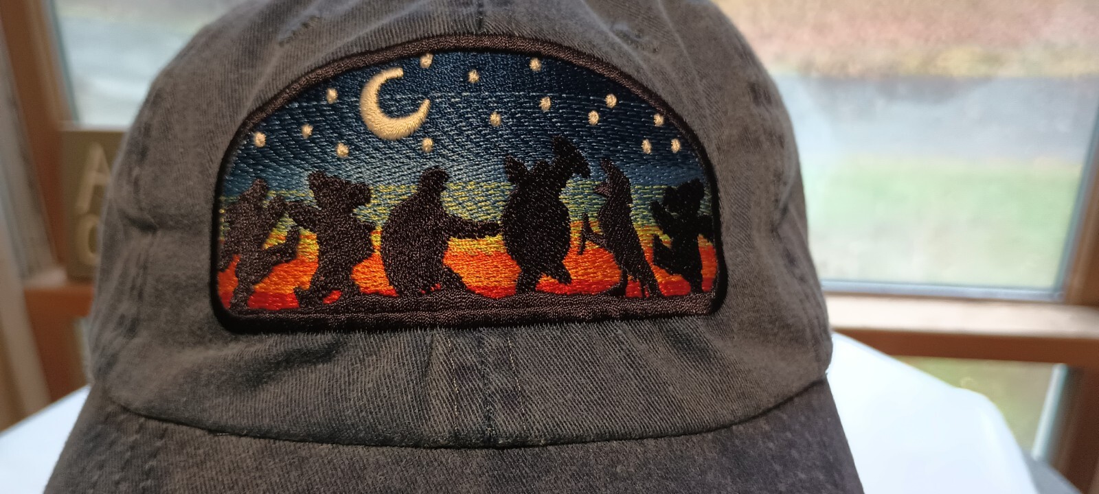 Grateful Dead Embroidered Moondance Faded Denim Hat