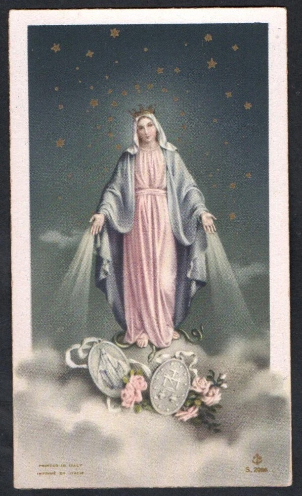 Holy card antique de la Virgin Milagrosa santino image pieuses estampa