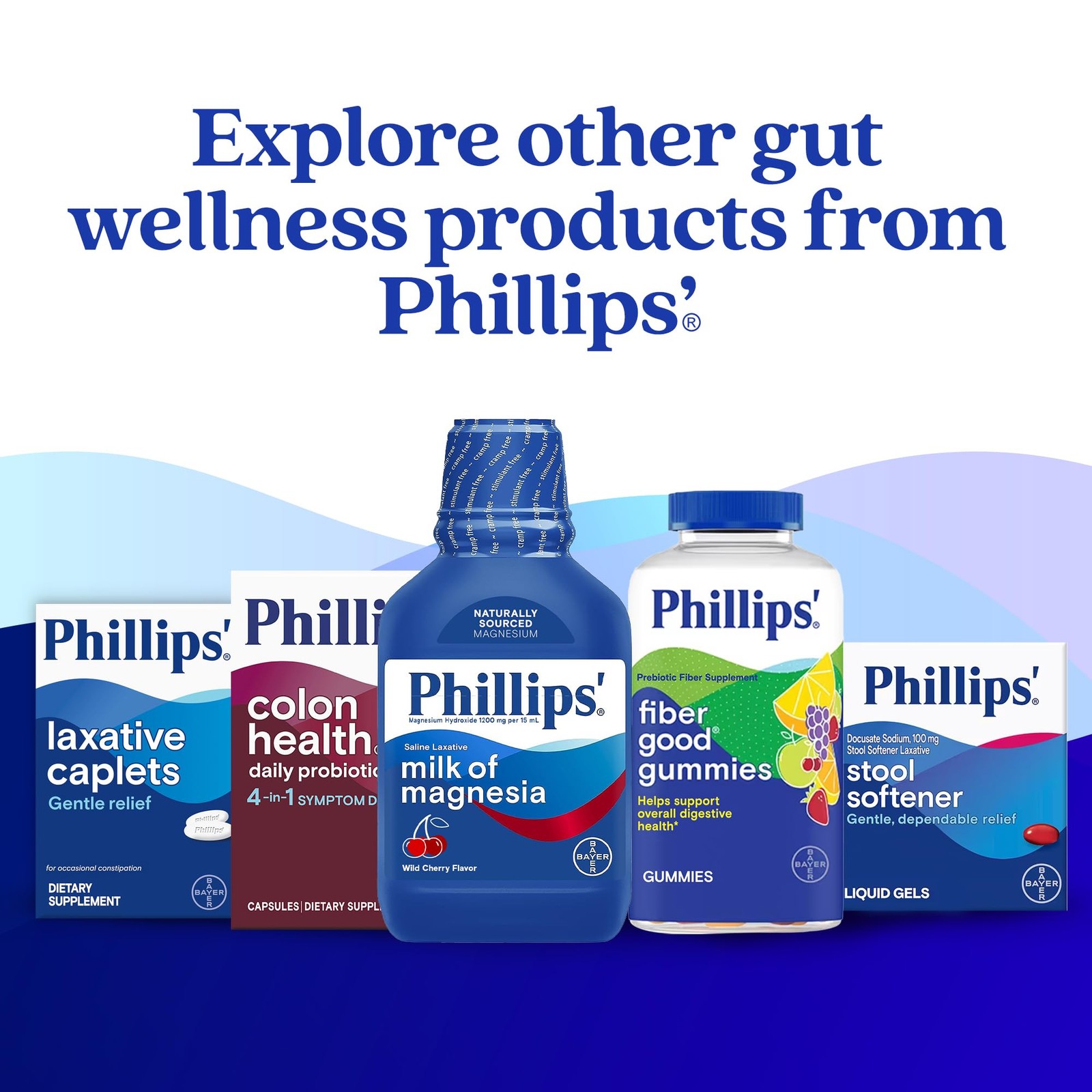Phillips' Laxative EasyToSwallow Caplets, 55 Count