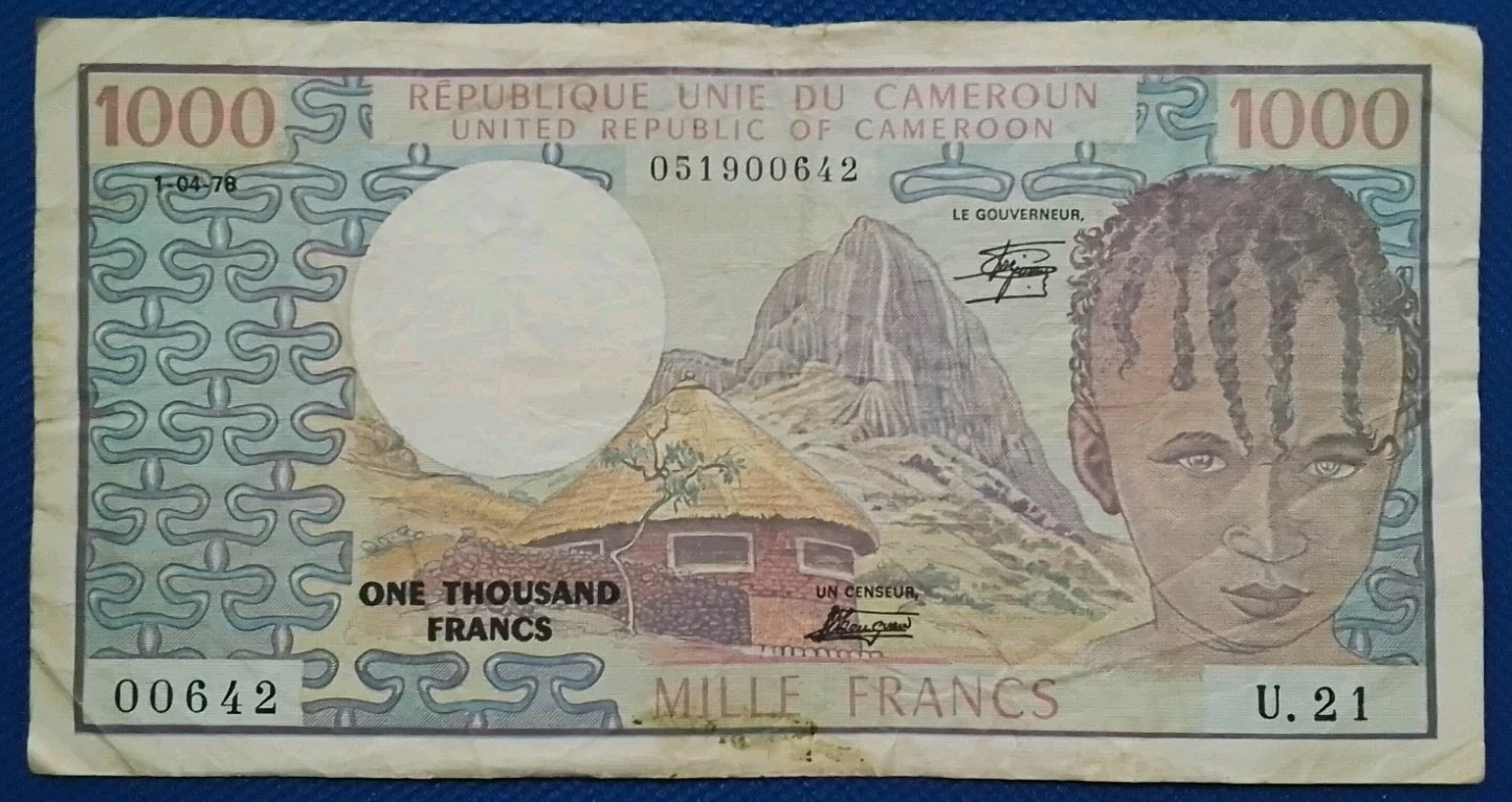 1978 _ UNITED REPUBLIC OF CAMEROON _ THOUSAND FRANCS _ BANK STATES OF AFRICA