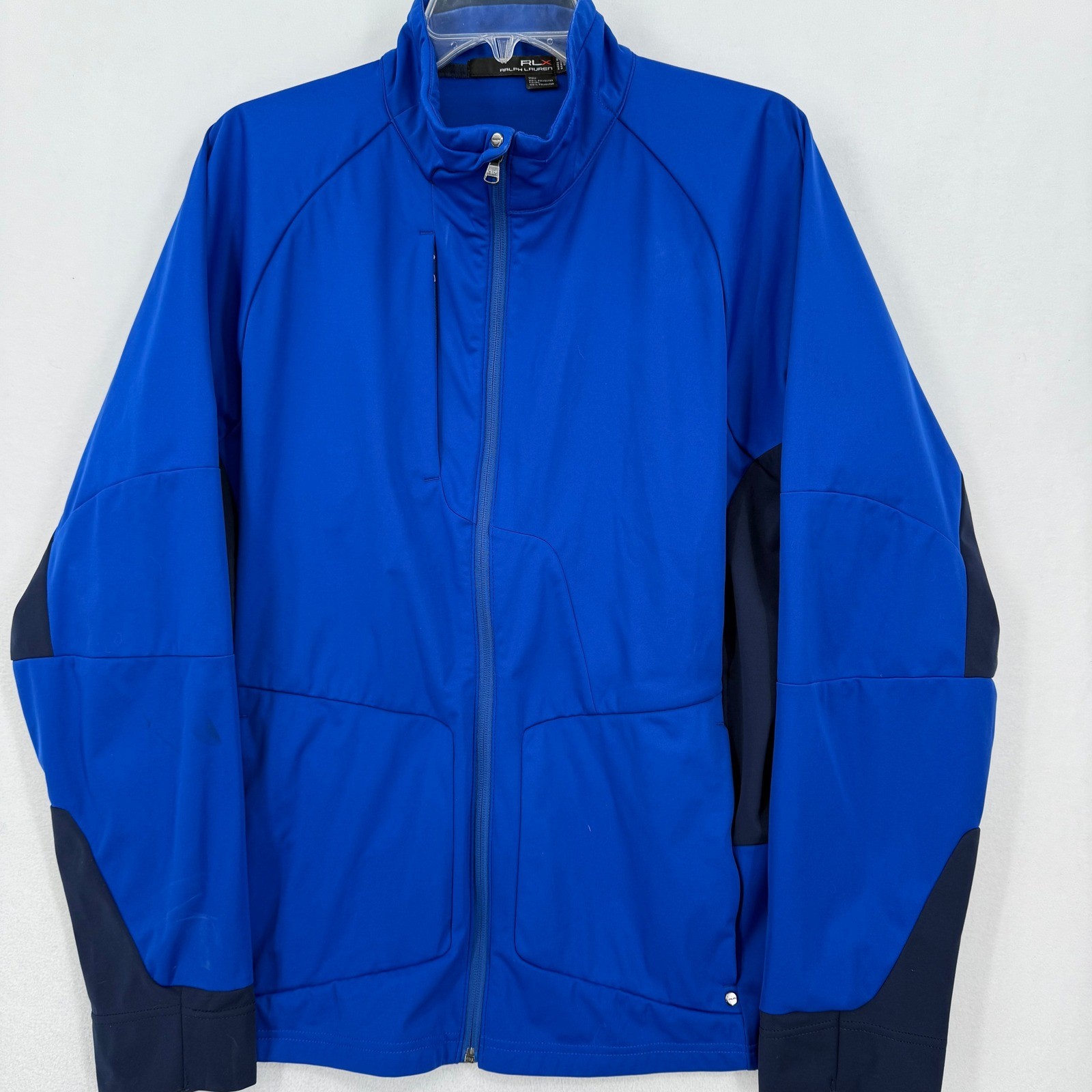 RLX Ralph Lauren Men's Full Zip Jacket Royal Blue Performance Golf Size Large