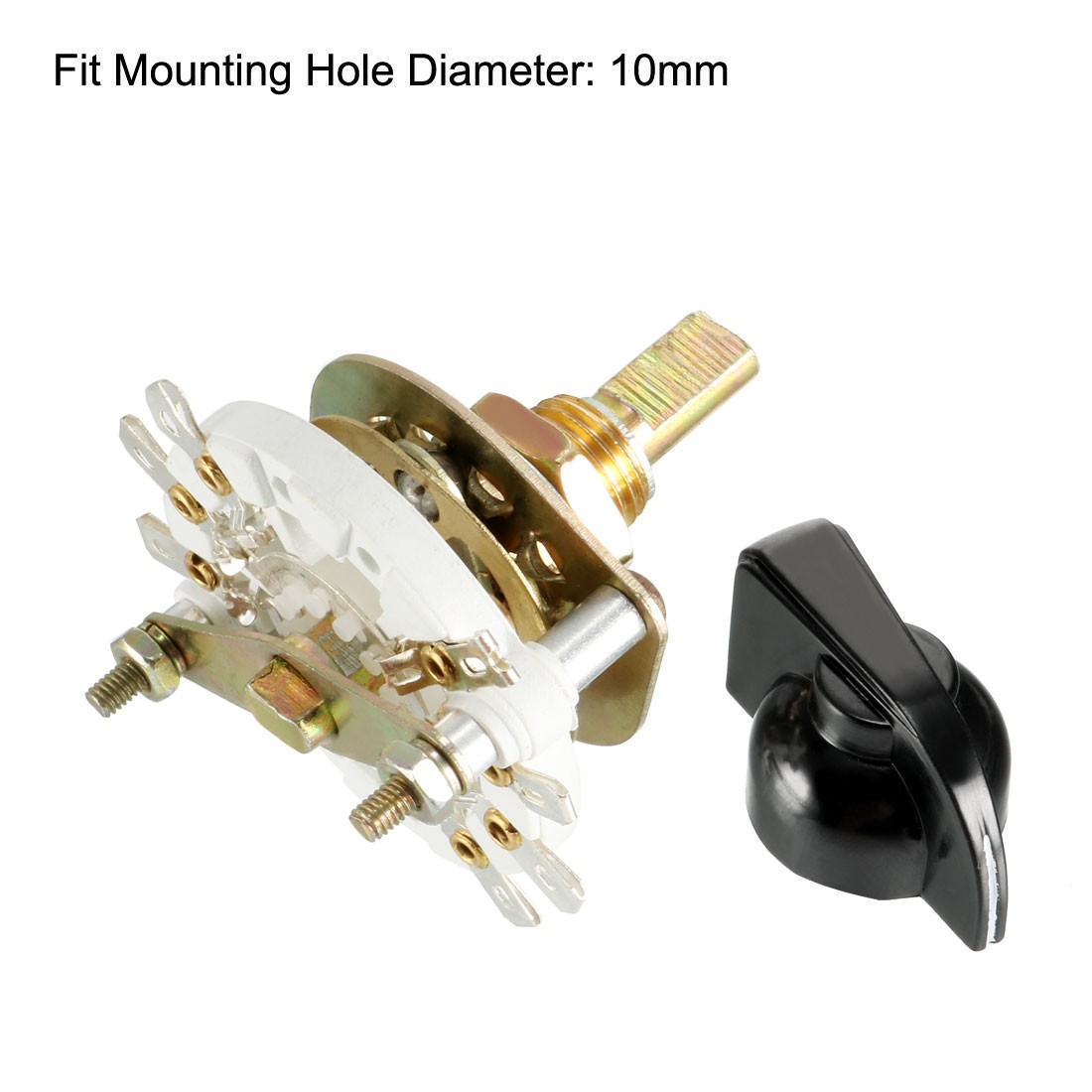 2P3T 2 Pole 3 Throw Single Deck Band Channel Rotary Switch Selector with Knob