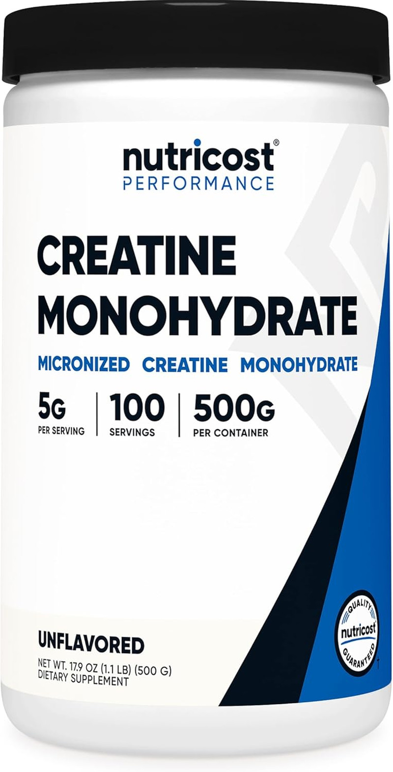 Creatine Monohydrate Micronized Powder 500G, 5000Mg per Serv (5G) 100 Servings 1