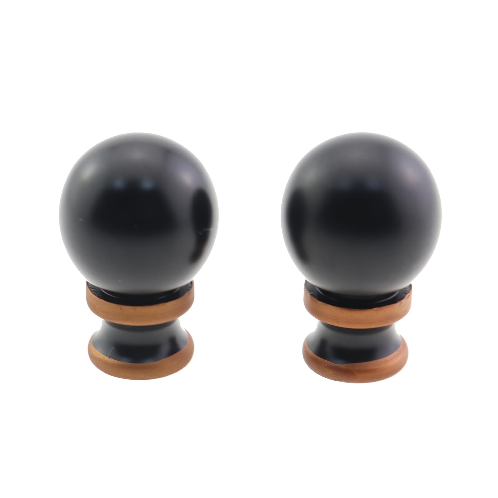 2 PCS Lampshade Top Screws 1/4-28 in Metal Decorative Head Fittings Black