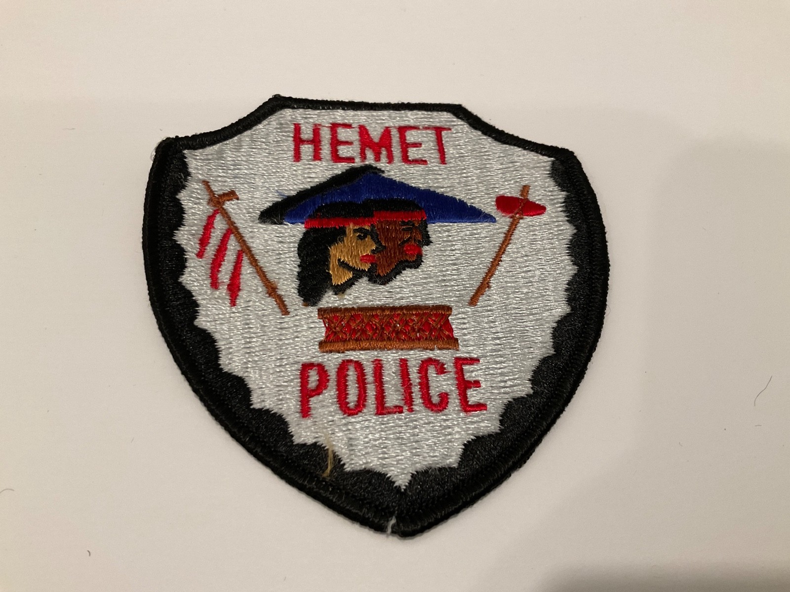 Hemet Police Older State California CA Indian Head