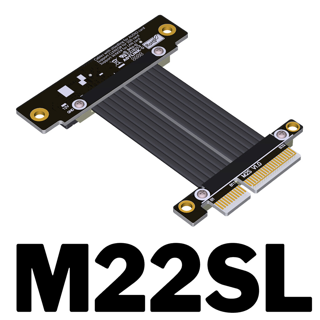 PCI-E 4.0 x4 to x1 Extension Cable PCIe4.0x1 gen4 16Gbps Adapter Riser Cable