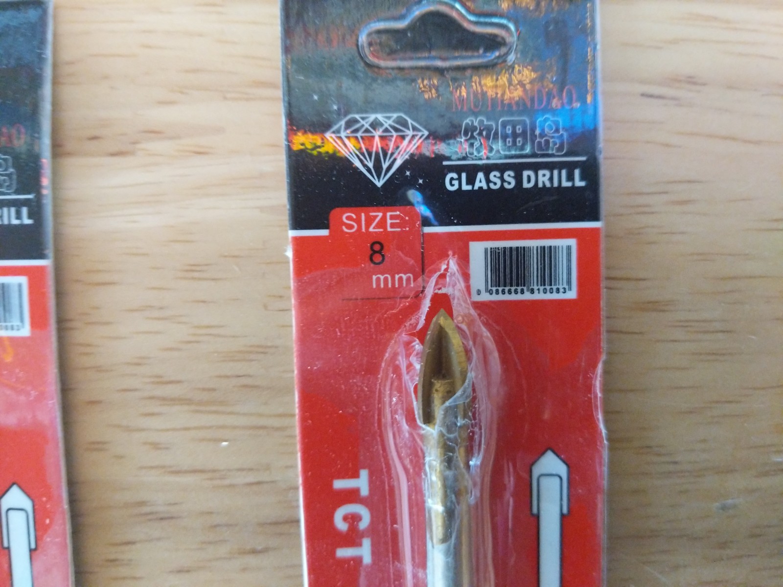 10pc 8mm, Gold Color, TILE OR GLASS TUNGSTEN CARBIDE TCT DRILL BITS x 10!