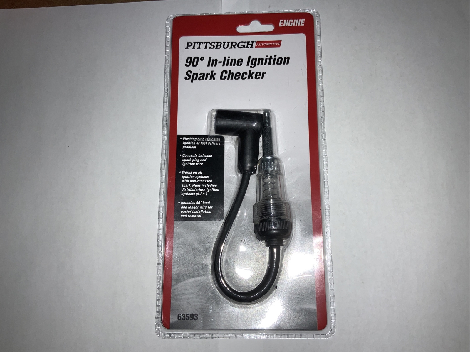 PITTSBURGH 90 Degree In- Line Ignition Spark Checker New 63593