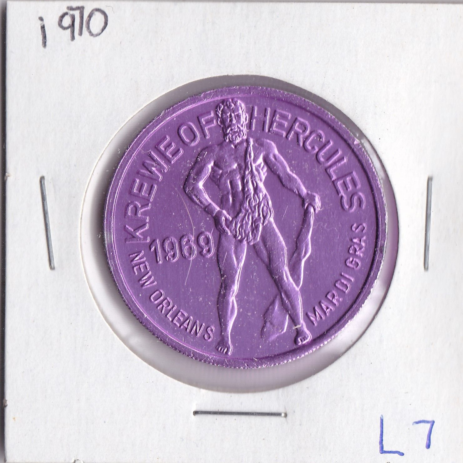 1970 KREWE OF HERCULES New Orleans Mardi Gras DOUBLOON (L7)