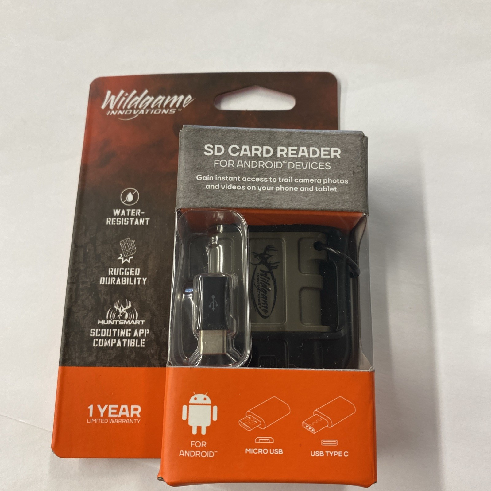NIB Wildgame Innovations Android SD Card Reader for Game or Trail Cameras