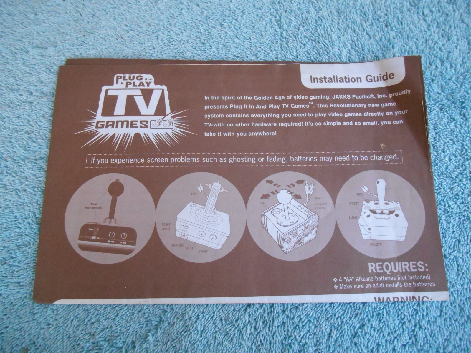 PLUG & PLAY TV GAMES SPONGEBOB SQUAREPANTS INSTALLATION GUIDE ONLY!