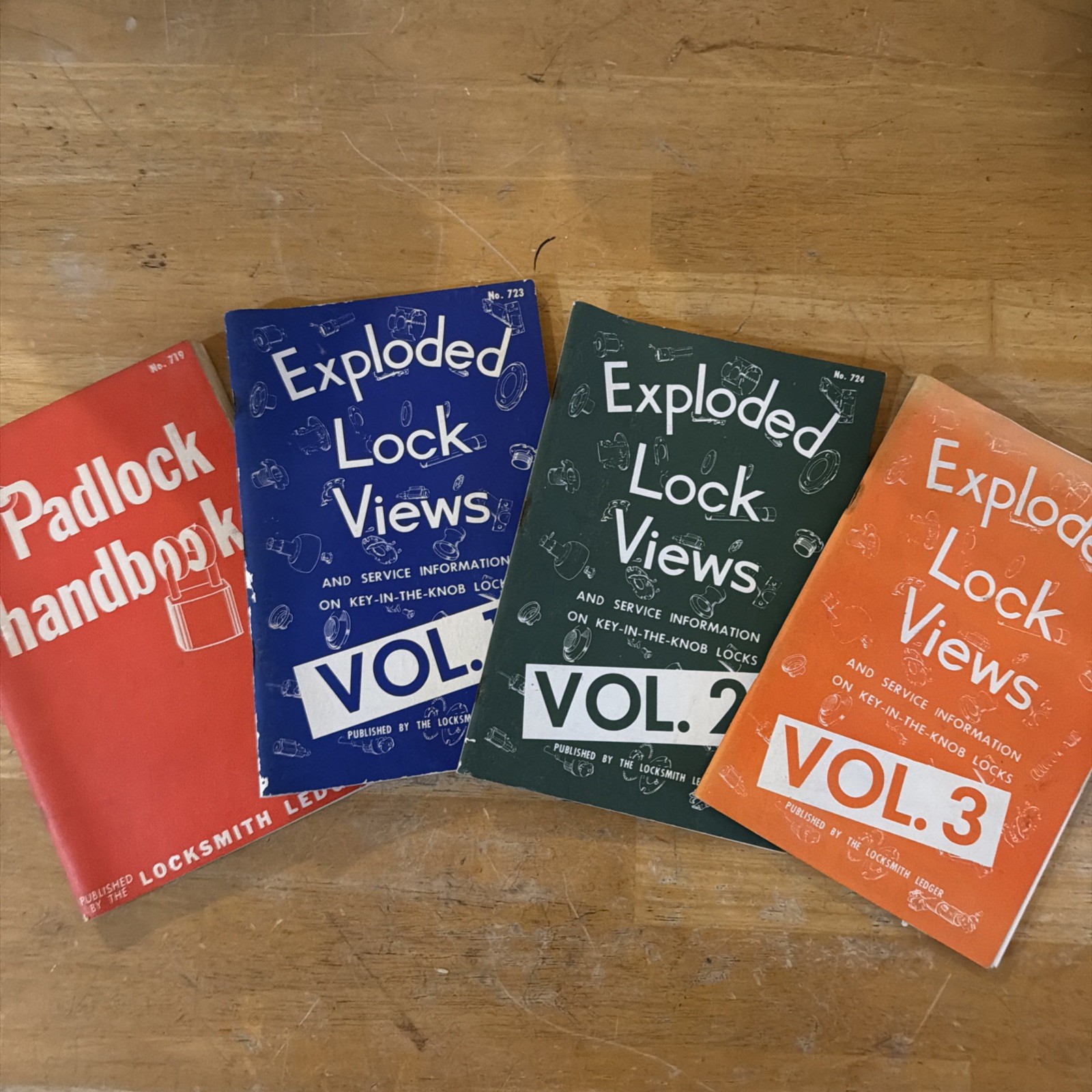🔥 🔥 Locksmith Ledger VOL. 1,2,3  Exploded Lock Views & Padlock Handbook 🔥🔥