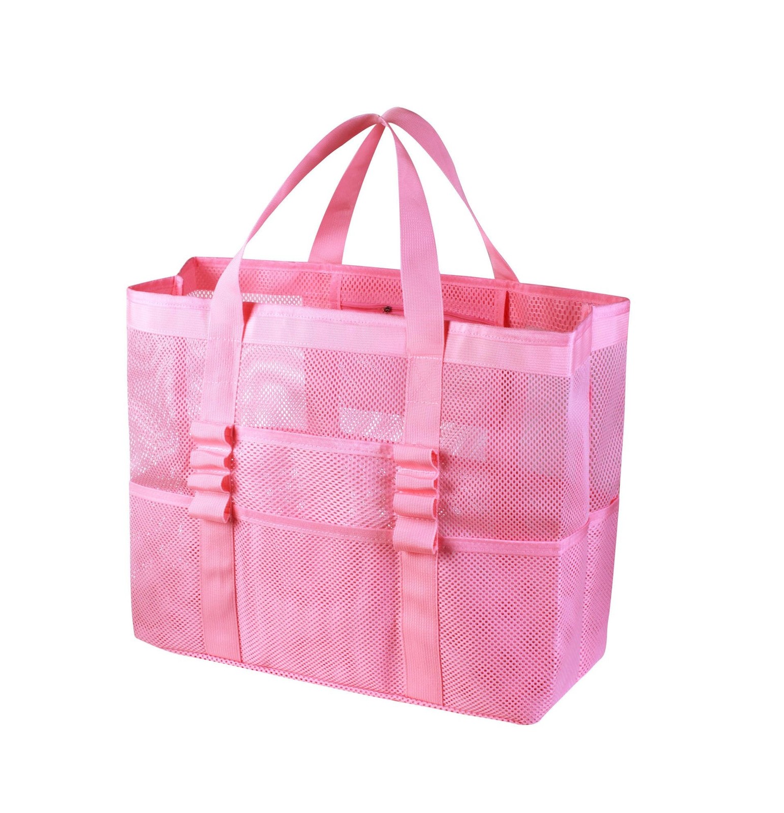 Large Mesh Beach Bag – Lightweight Beach Tote with 9 Pockets, Beach Bag fo