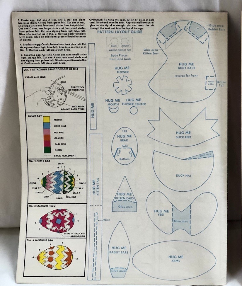1980s EASTER PARADE Projects FIBRE CRAFT PATTERN LEAFLET