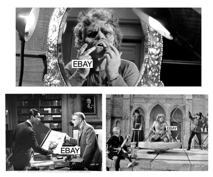 MAN OF A THOUSAND FACES 1957 MOVIE PHOTO LOT #2 (3) CHANEY CAGNEY HUNCHBACK