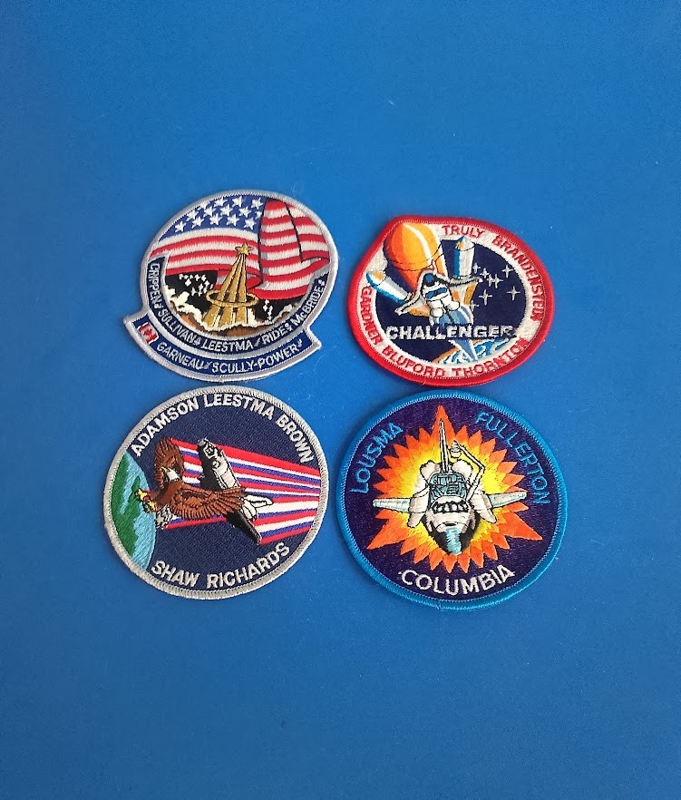 4 NASA Space Shuttle Mission Patches - Columbia Challenger - (F1)