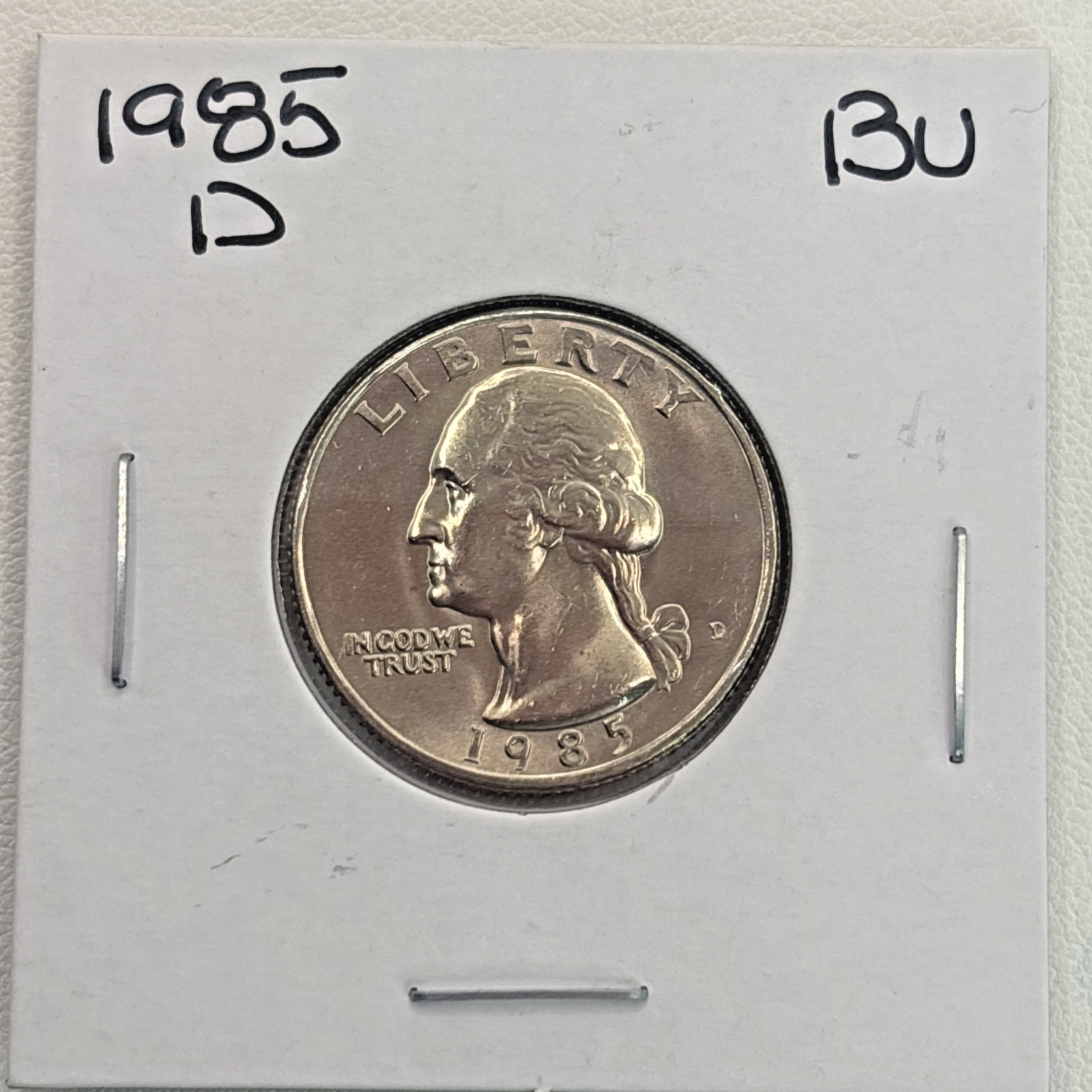 1985-D Washington Quarter BU (Brilliant Uncirculated) Denver Mint