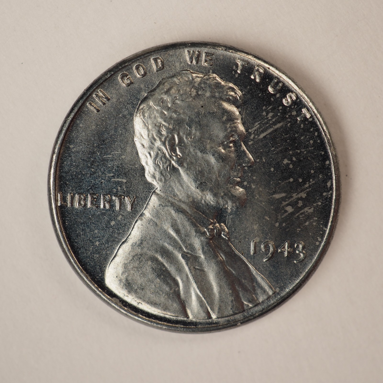 1943 *P* LINCOLN STEEL WHEAT CENT **NICE UNC COIN!** FREE SHIPPING! C3680