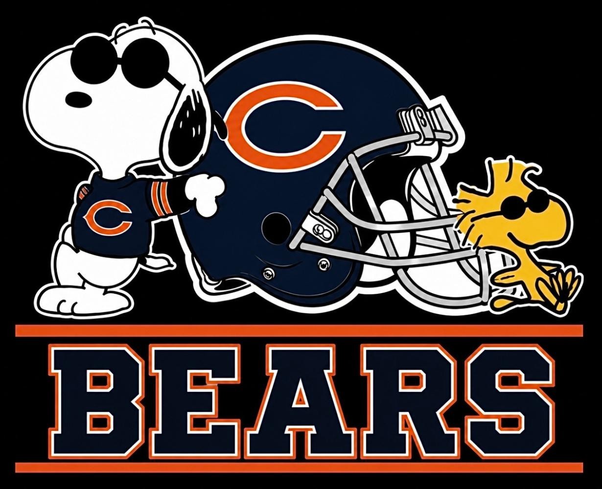(3) Chicago Bears Cool Peanuts Kids Waterproof Vinyl Stickers 3x2.5 Car Decals