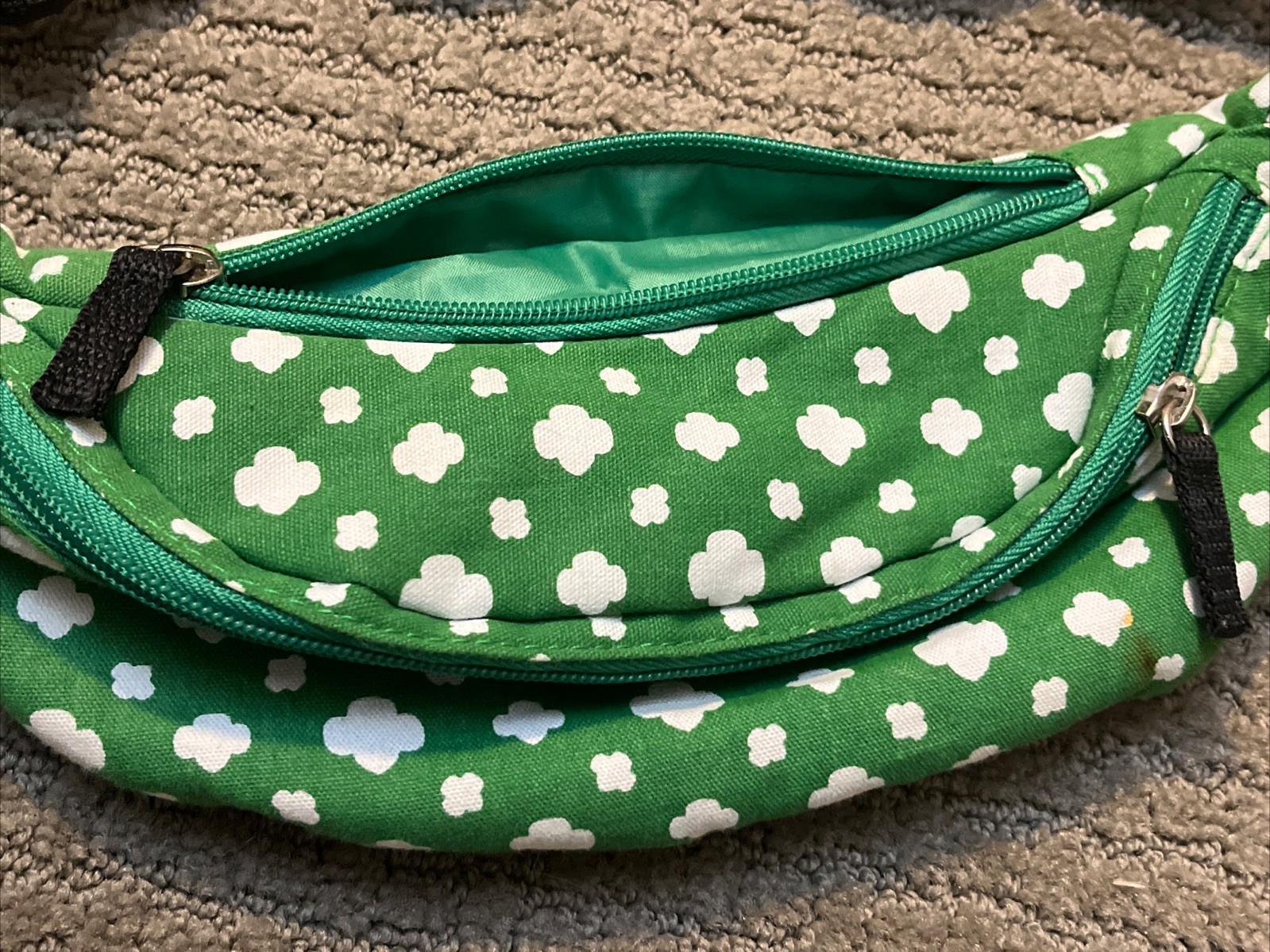 Green 4 Leaf Clover Fanny Pack