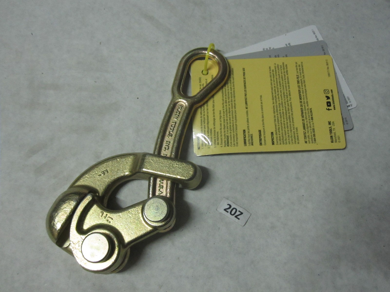 Klein Tool 1604-20L Havens Grip Strand Cable Pull Grip .125"-.50" 5k lb